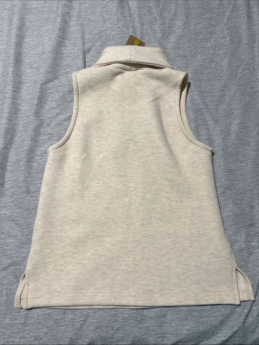 OGL Cream Sleeveless Turtleneck Top - Picture 4 of 5